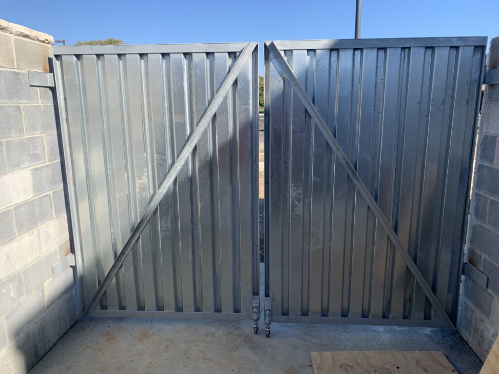 Galvanized Trash Enclosure Gates